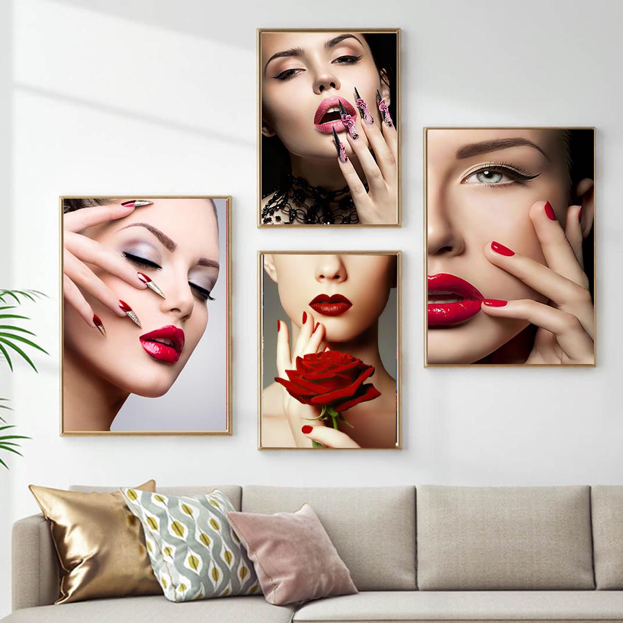 Beauty Makeup Wallpaper - Diamond Painting Beauty Makeup Nail Fashion