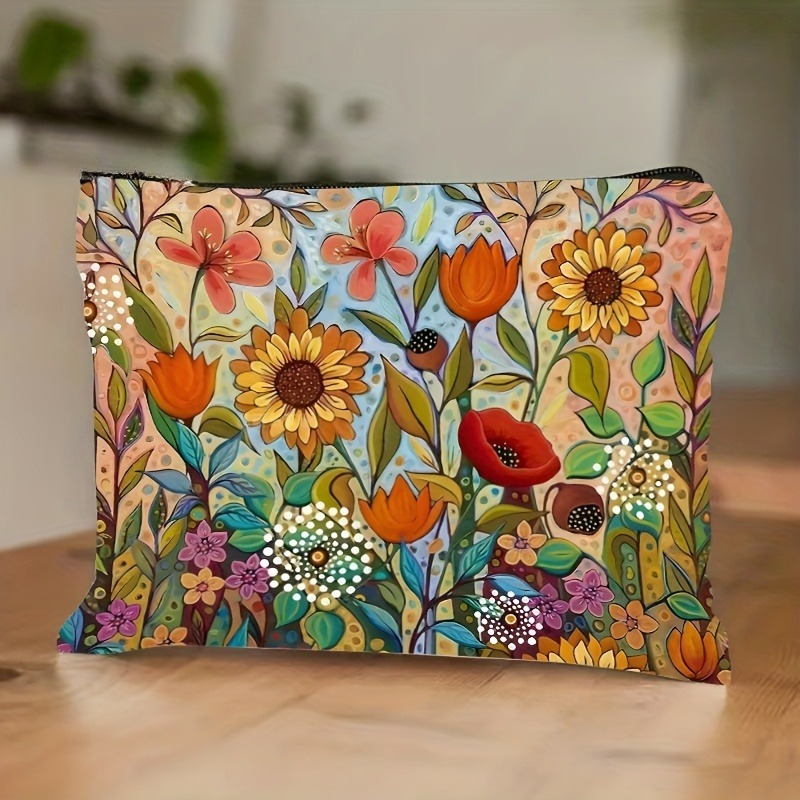 Beauty Makeup Women - 1PC Floral Makeup Bag with a