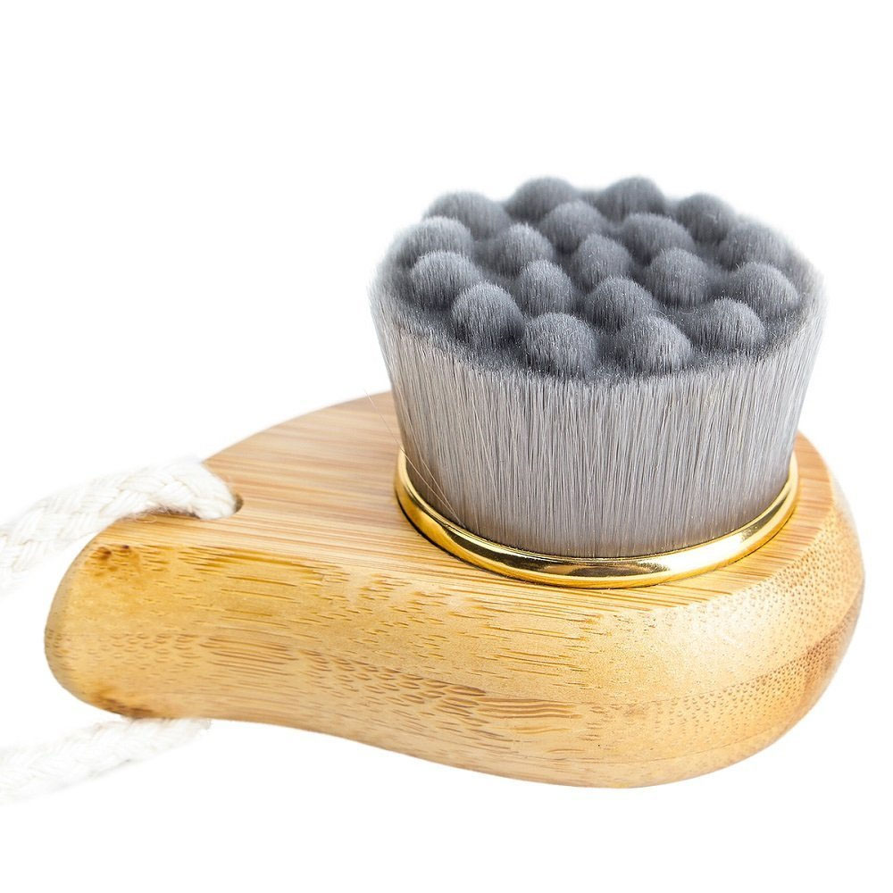 Electric Face Cleanser Brush - Rosette Bamboo Charcoal Fiber FACE Brush