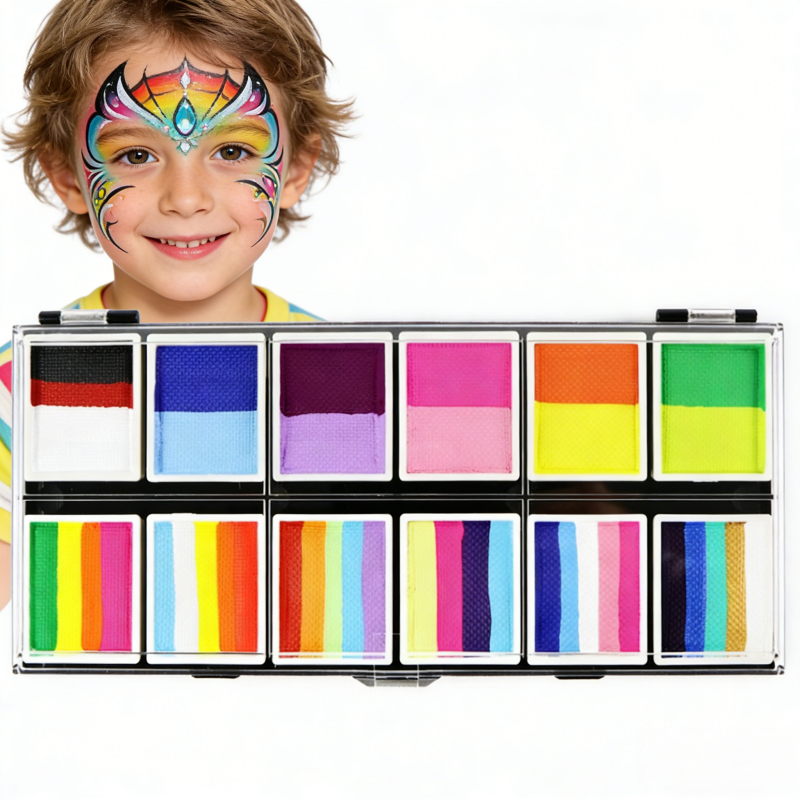 Beauty Makeup Kids - 12 Color Multicolor Child Body Painting