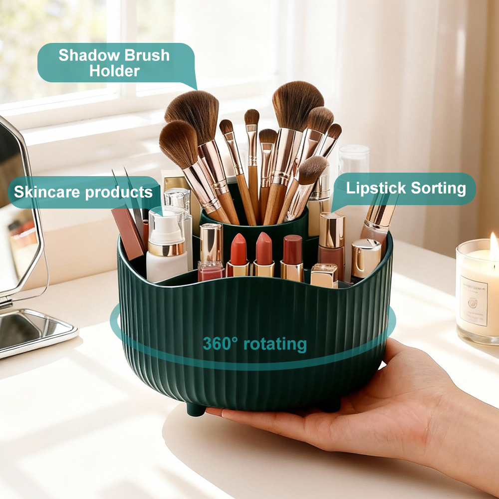Beauty Makeup Lipstick - 360° Rotating makeup Storage Box Desktop