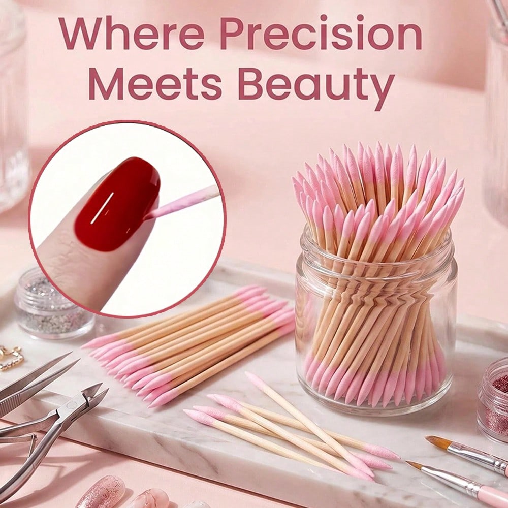Beauty Makeup Women - 20/100/200/500pcs Double-Tipped Precision Cotton Swabs For