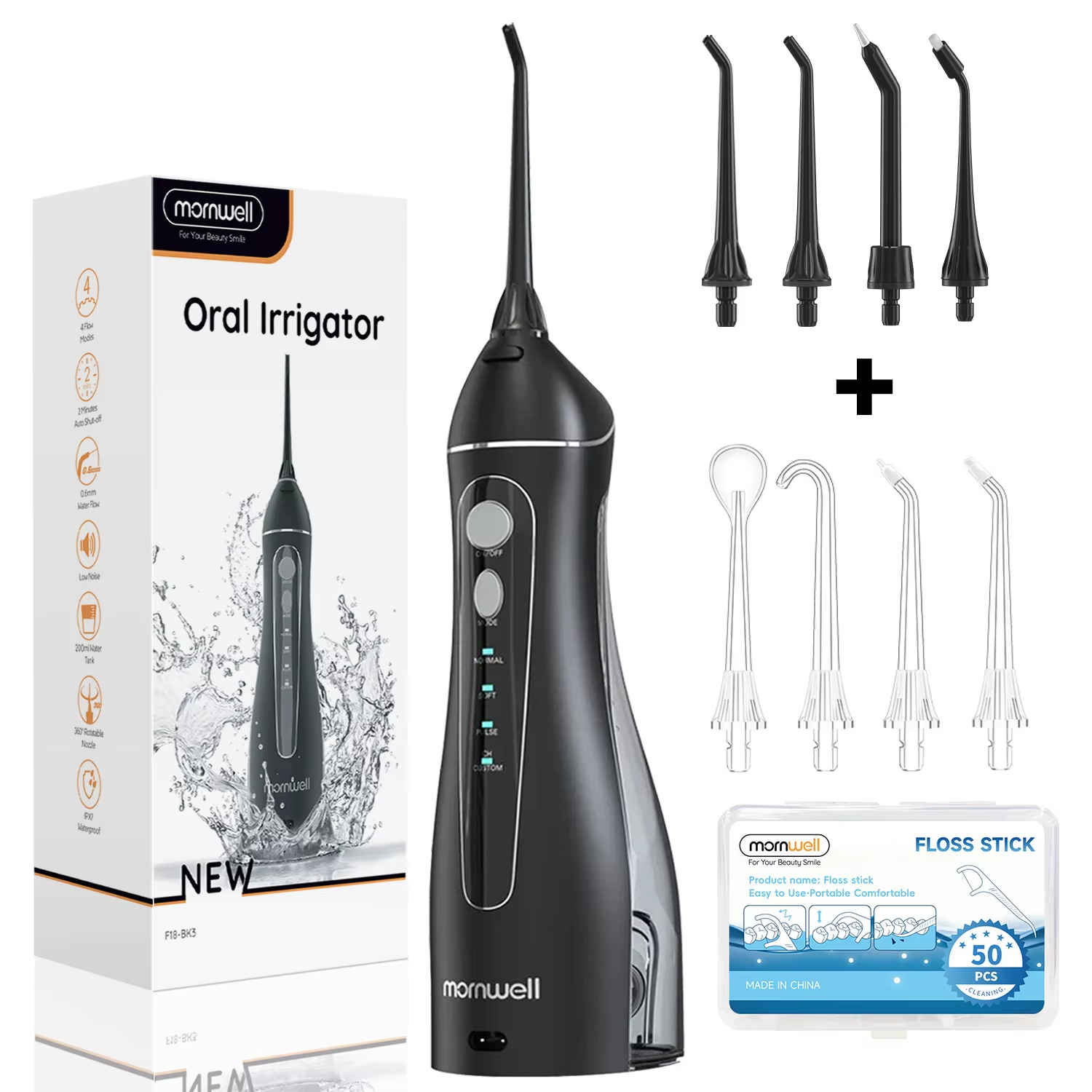 Micellar Water Cleanser - Portable F18 Water Flosser 4 Modes