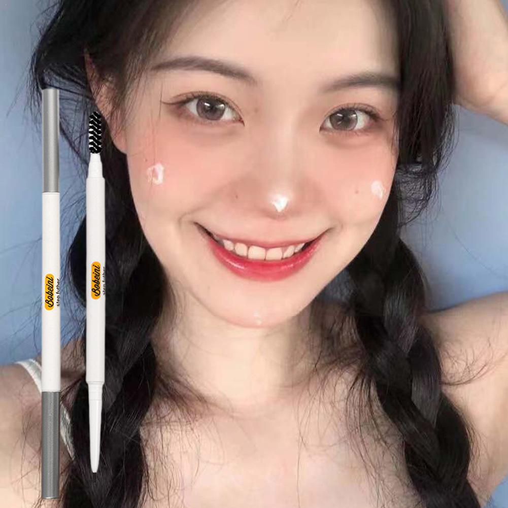 Eyebrow Pomade Pencil - Waterproof Fine Eyebrow Pencil Double-head Automatic