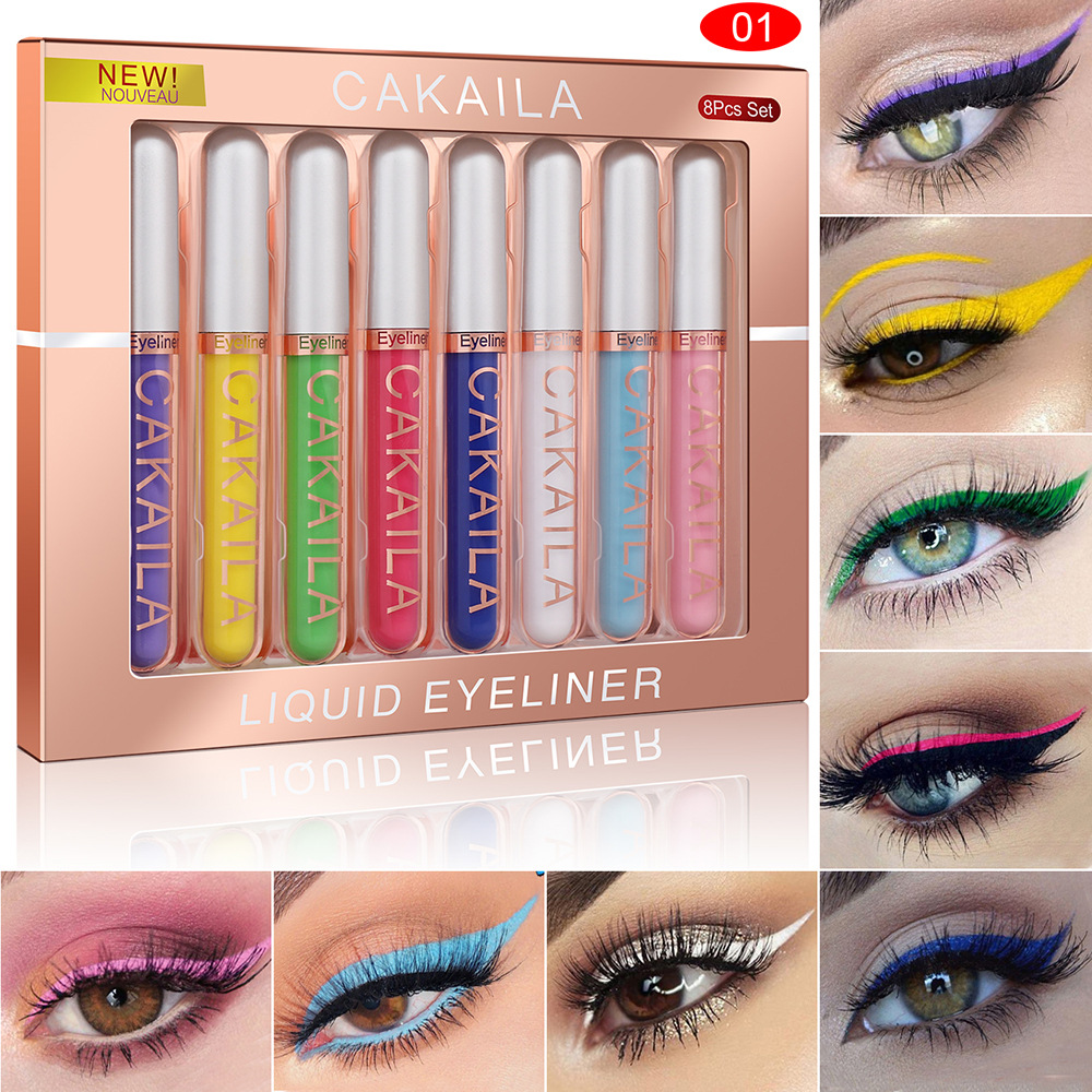 8-Color Set Waterproof Eyeline - Beauty Makeup Eyeshadow ulasan dan harga