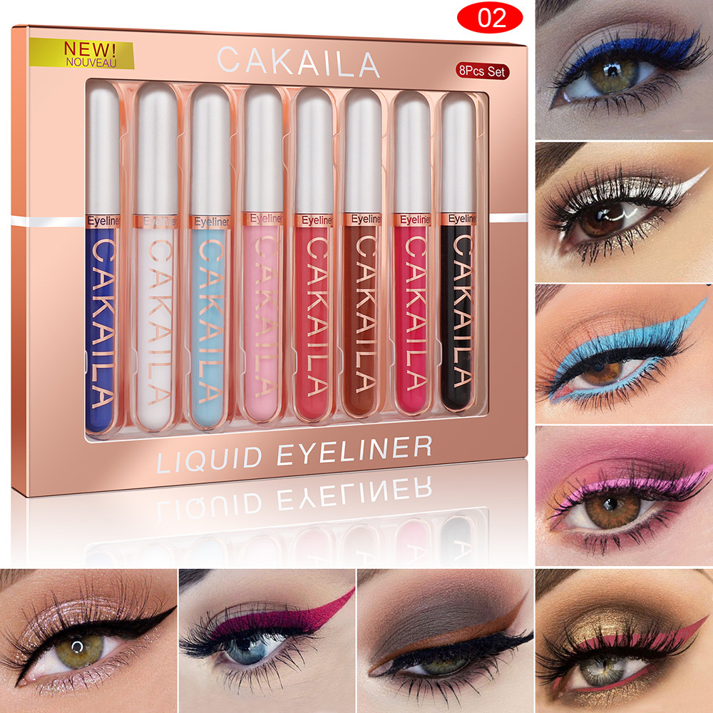 8-Color Set Waterproof Eyeline - Beauty Makeup Eyeshadow ulasan dan harga