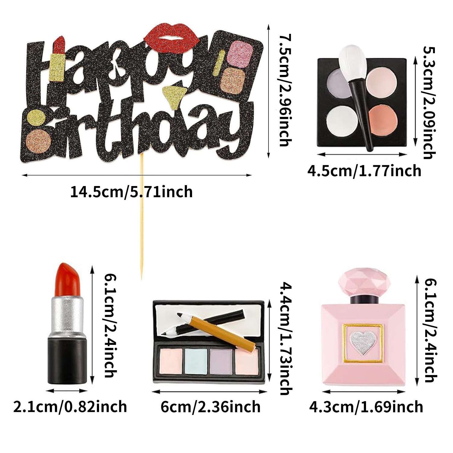 Makeup Themed Cake Toppers Res - Beauty Makeup Lipstick ulasan dan harga