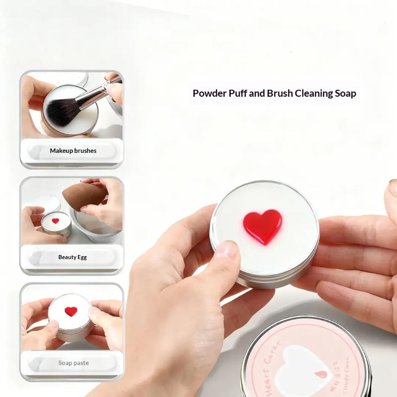 SU Cute Heart Shaped Makeup Br - Beauty Makeup Sponge ulasan dan harga
