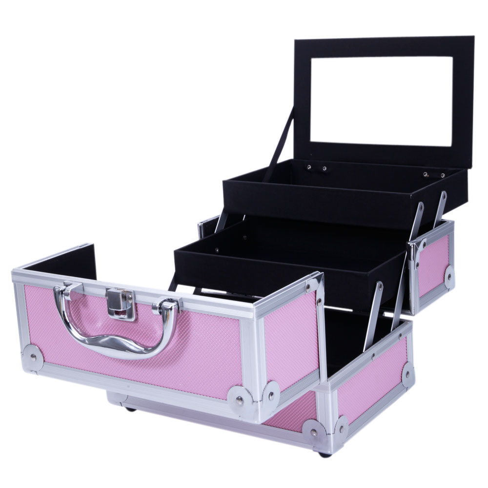 Pink Aluminum Alloy Makeup Cas - Beauty Makeup Women ulasan dan harga