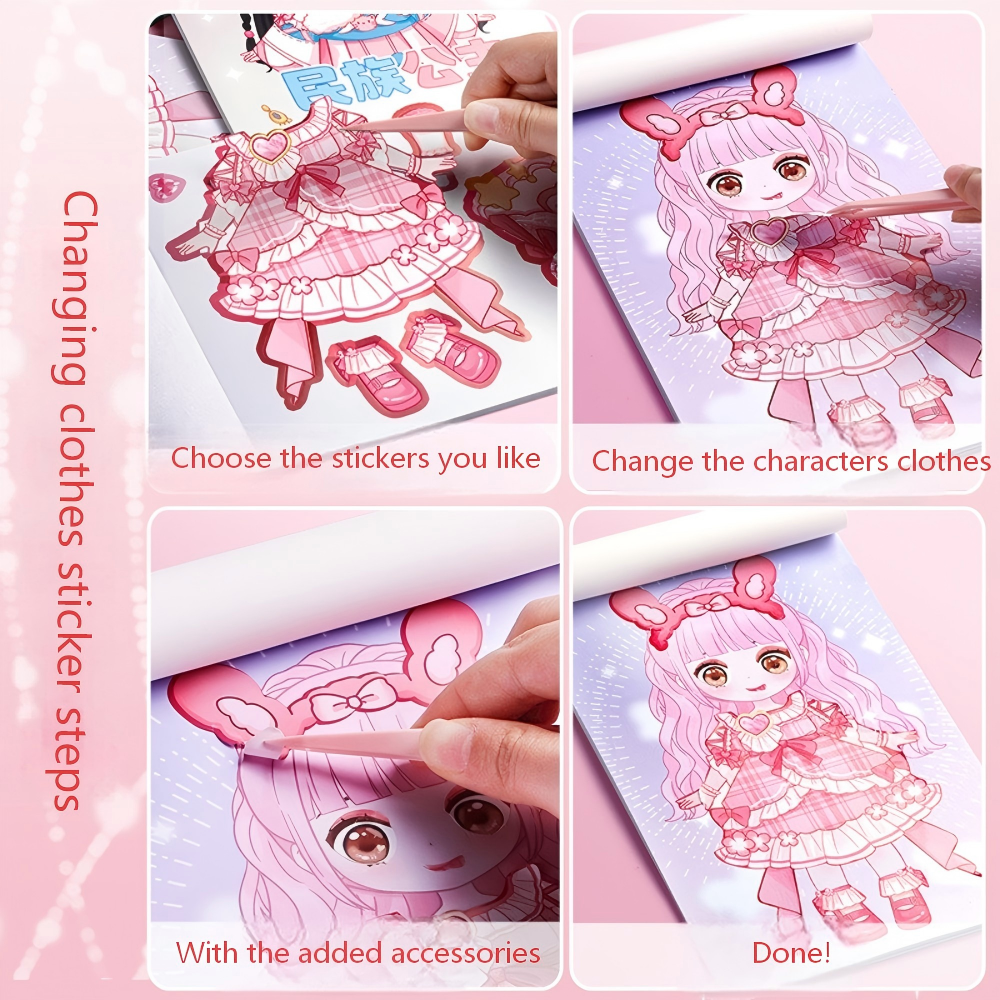 Super Cute Dress Up Stickers f - Beauty Makeup Kids ulasan dan harga