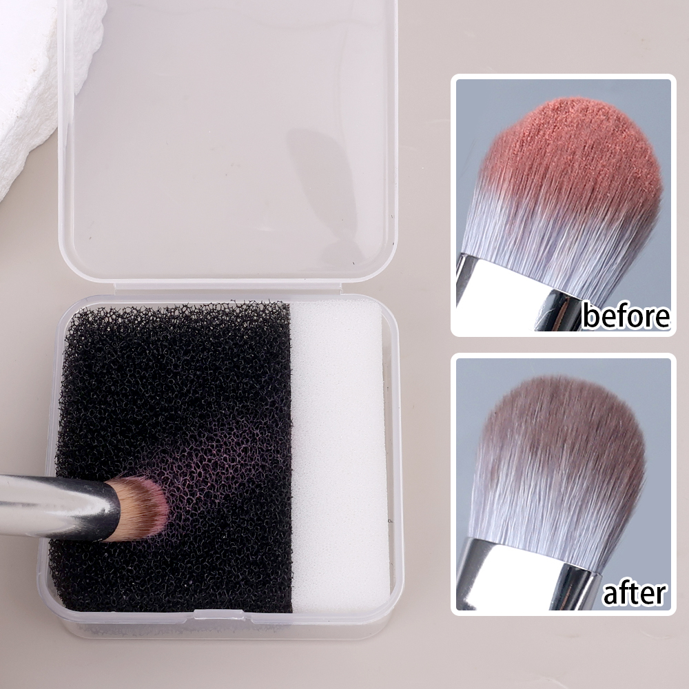New Makeup Brush Cleaning Box  - Beauty Makeup Sponge ulasan dan harga