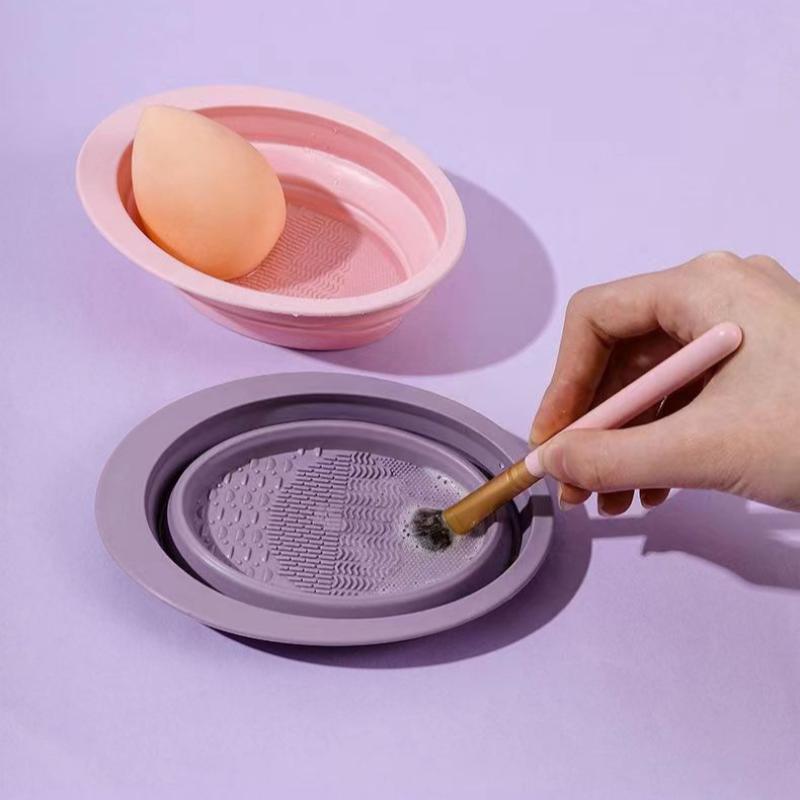 Folding Powder Puff Cleaning B - Beauty Makeup Sponge ulasan dan harga