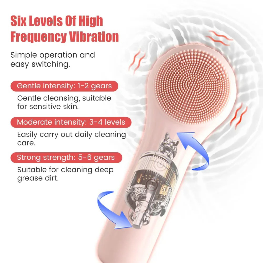 Sonic Waterproof Facial Cleans - Electric Face Cleanser Brush ulasan dan harga