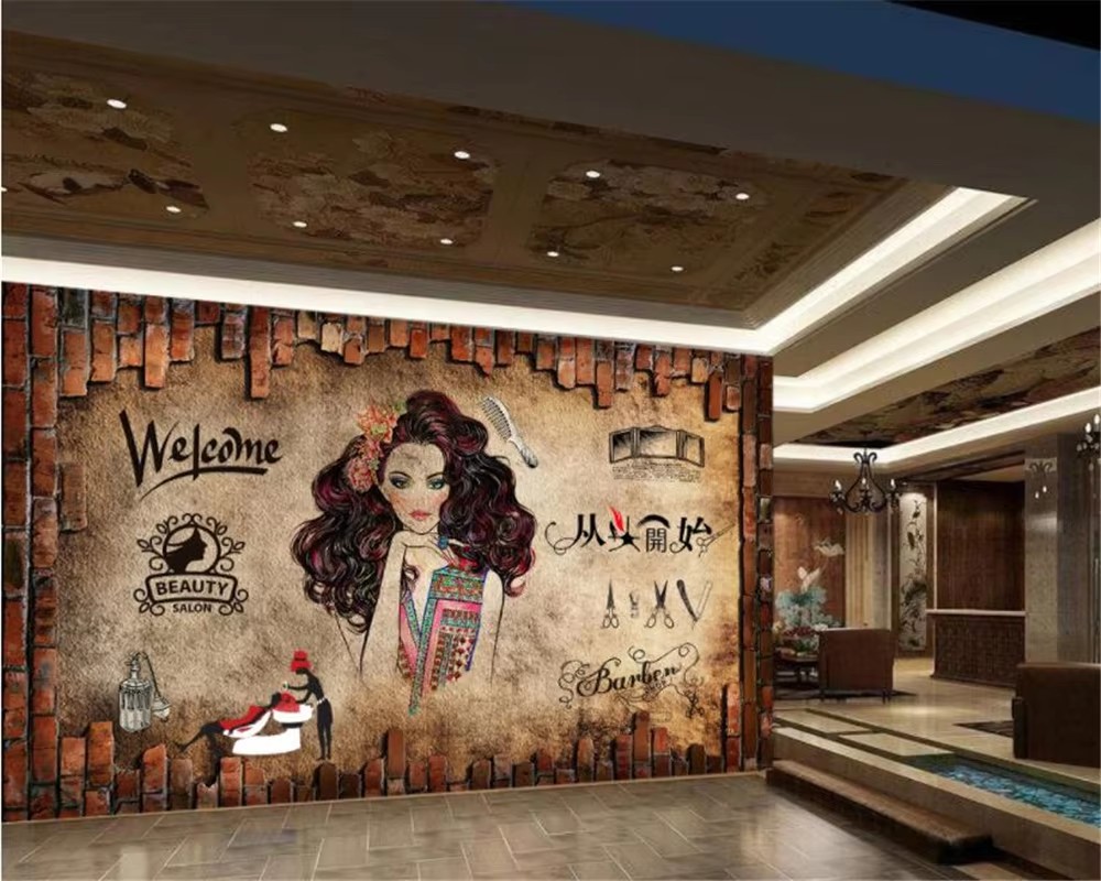 custom wallpaper mural Nostalg - Beauty Makeup Wallpaper ulasan dan harga