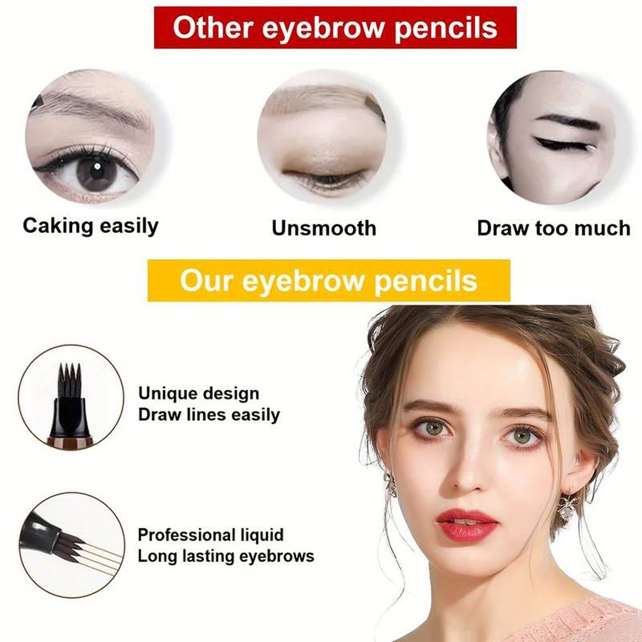 Waterproof Eyebrow Pen, Microb - Eyebrow Pomade Pencil ulasan dan harga