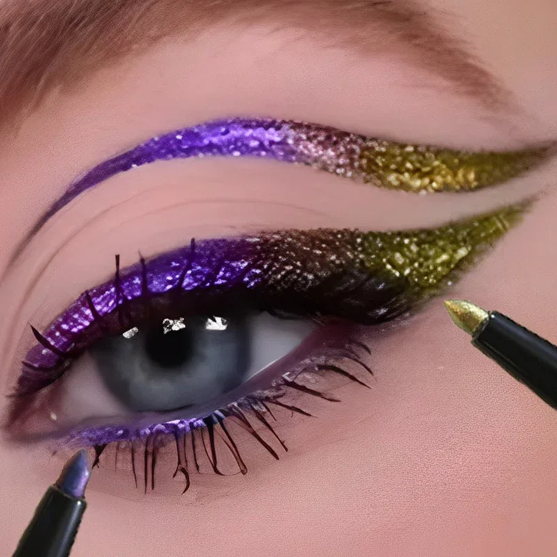 Waterproof Shiny Green Purple  - Beauty Makeup Eyeshadow ulasan dan harga
