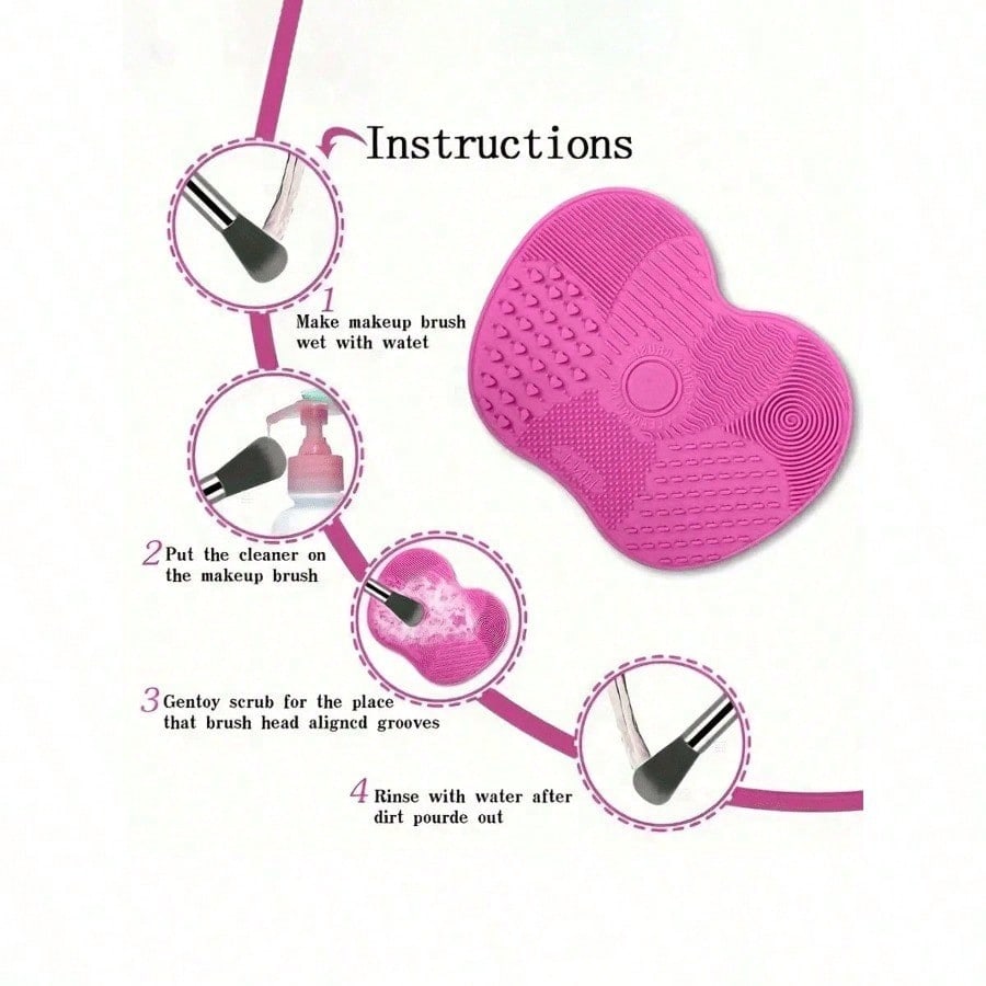 1pc Silicone Apple Scrub Pad W - Beauty Makeup Brushes ulasan dan harga