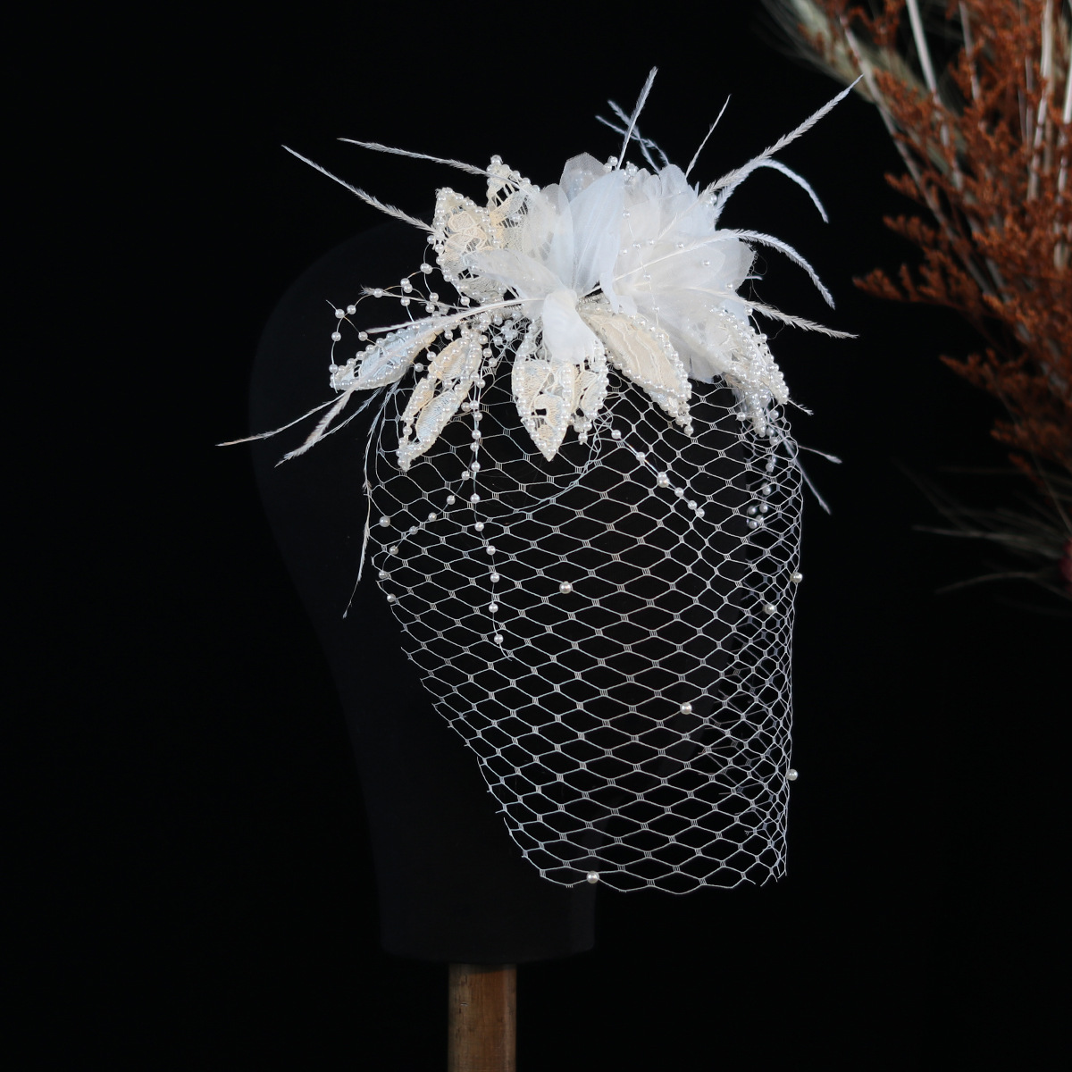 beautiful bridal headgear whit - Beauty Makeup Bridal ulasan dan harga