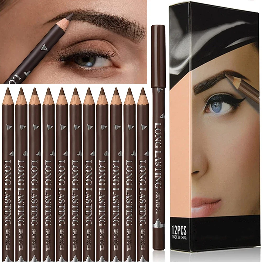6/12Pcs Eye Brow Pencil Waterp - Eyebrow Pomade Pencil ulasan dan harga