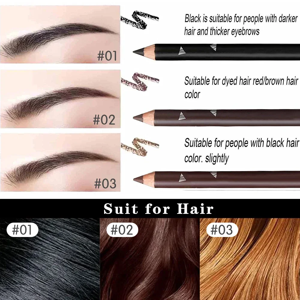 6/12Pcs Eye Brow Pencil Waterp - Eyebrow Pomade Pencil ulasan dan harga