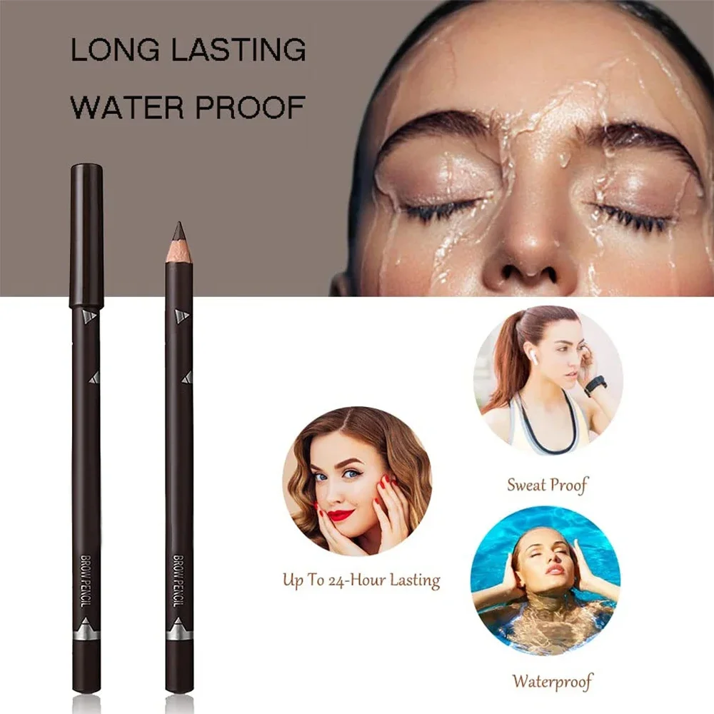 6/12Pcs Eye Brow Pencil Waterp - Eyebrow Pomade Pencil ulasan dan harga
