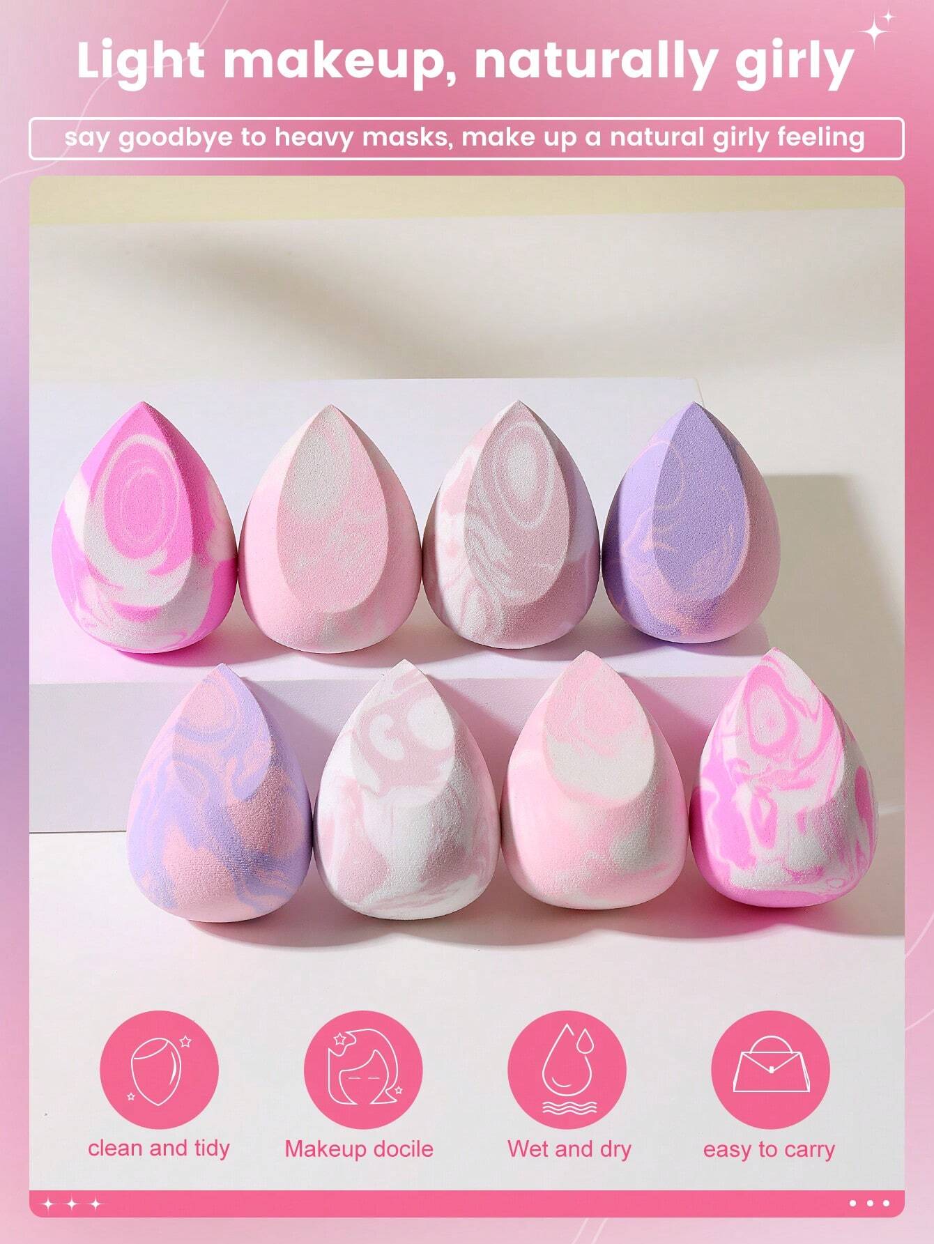 8PCS Soft Elastic Multifunctio - Beauty Makeup Women ulasan dan harga