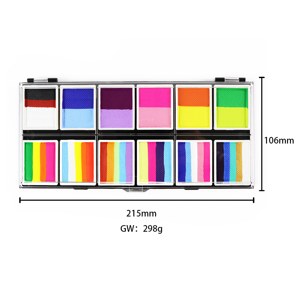 12 Color Multicolor Child Body - Beauty Makeup Kids ulasan dan harga
