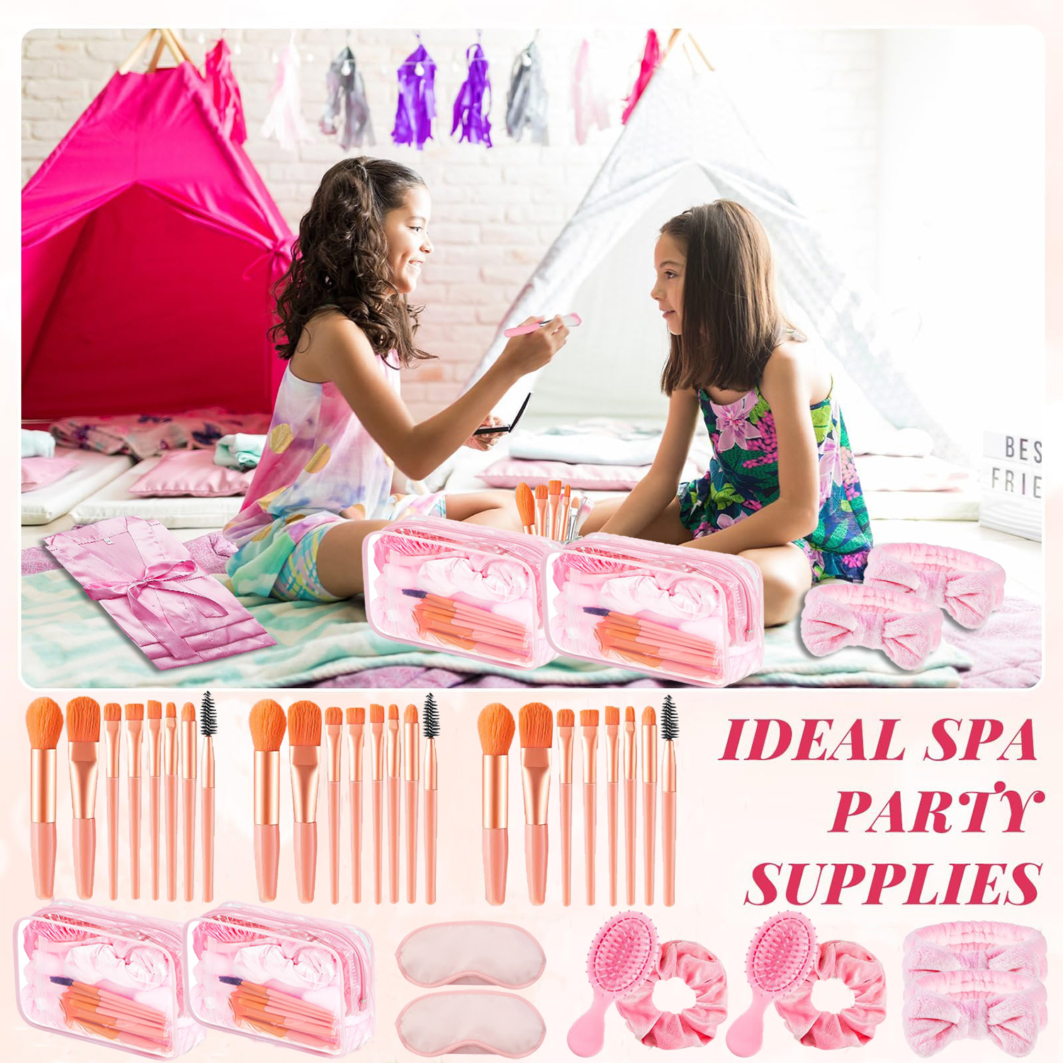 6-8Set Spa Party Robes for Gir - Beauty Makeup Kids ulasan dan harga