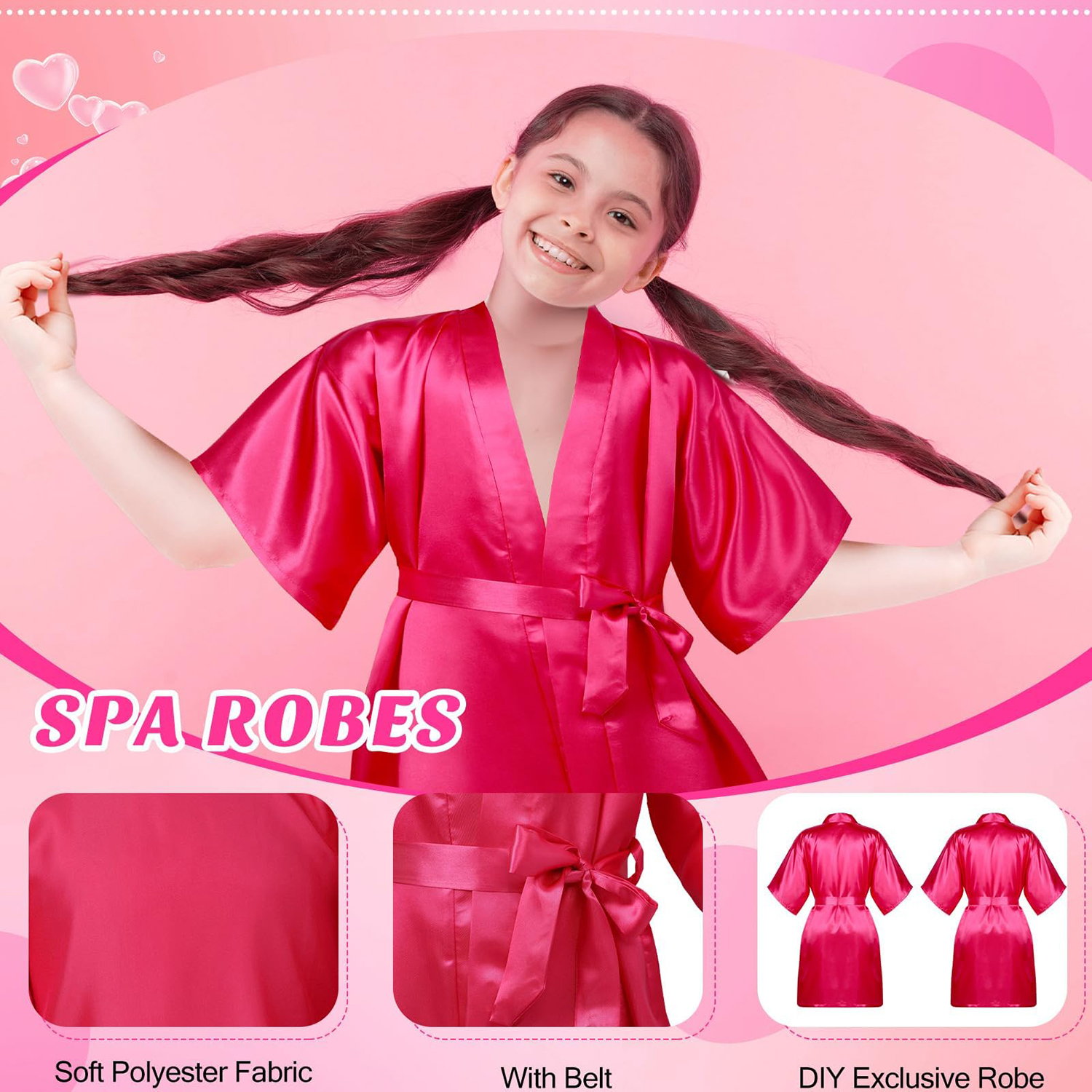 6-8Set Spa Party Robes for Gir - Beauty Makeup Kids ulasan dan harga