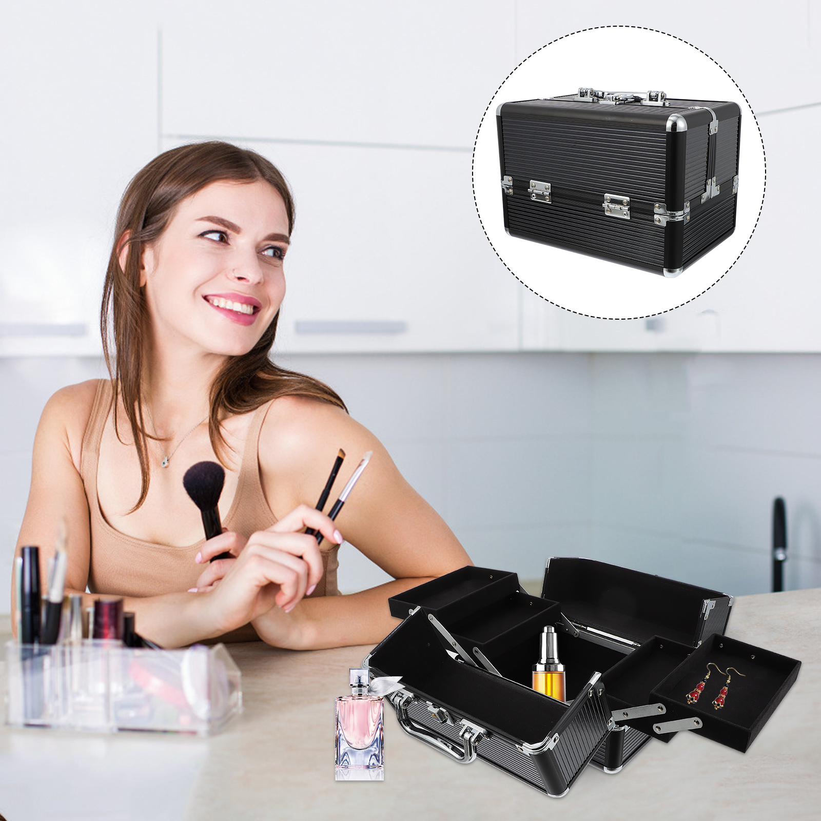 Makeup Case Handheld Storage C - Beauty Makeup Women ulasan dan harga