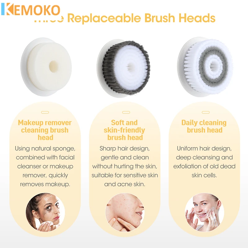 3 IN 1 Ultrasonic Facial Clean - Electric Face Cleanser Brush ulasan dan harga