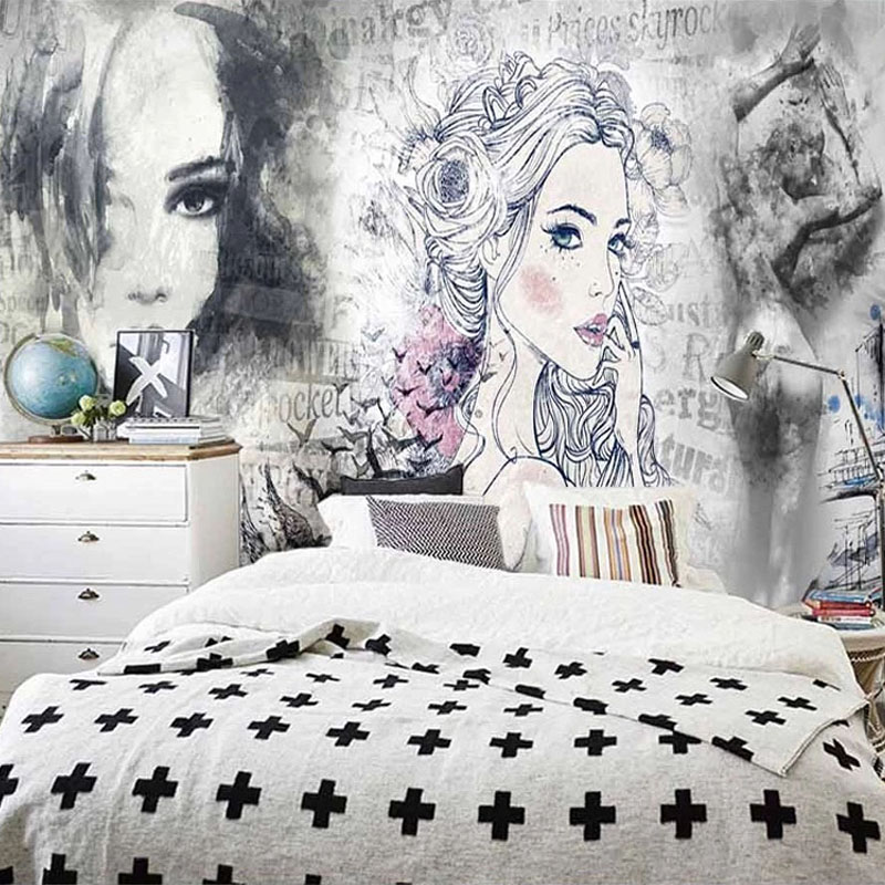 Custom 3D Mural Retro Fashion  - Beauty Makeup Wallpaper ulasan dan harga