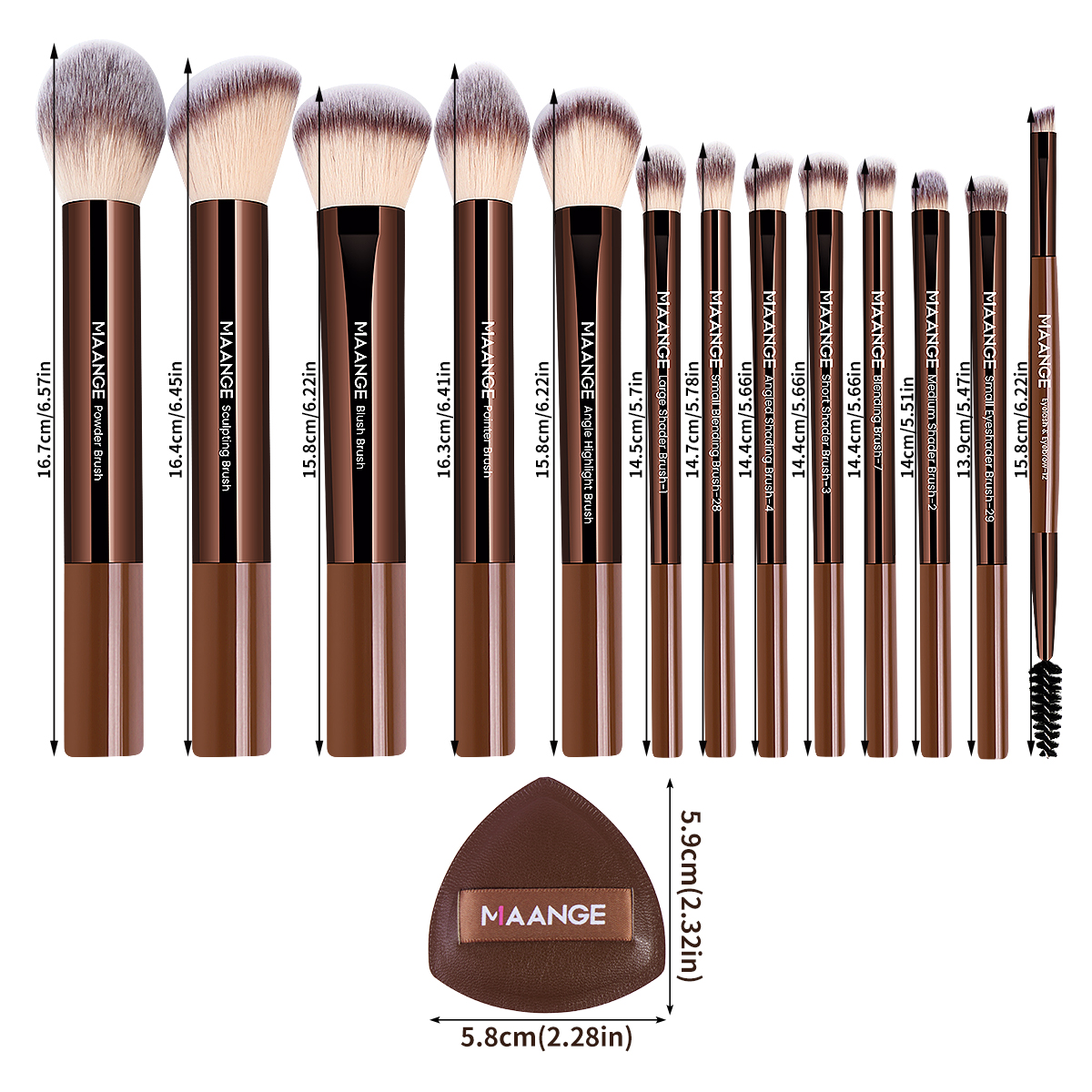 MAANGE 13pcs Makeup Brush Set  - Beauty Makeup Eyeshadow ulasan dan harga