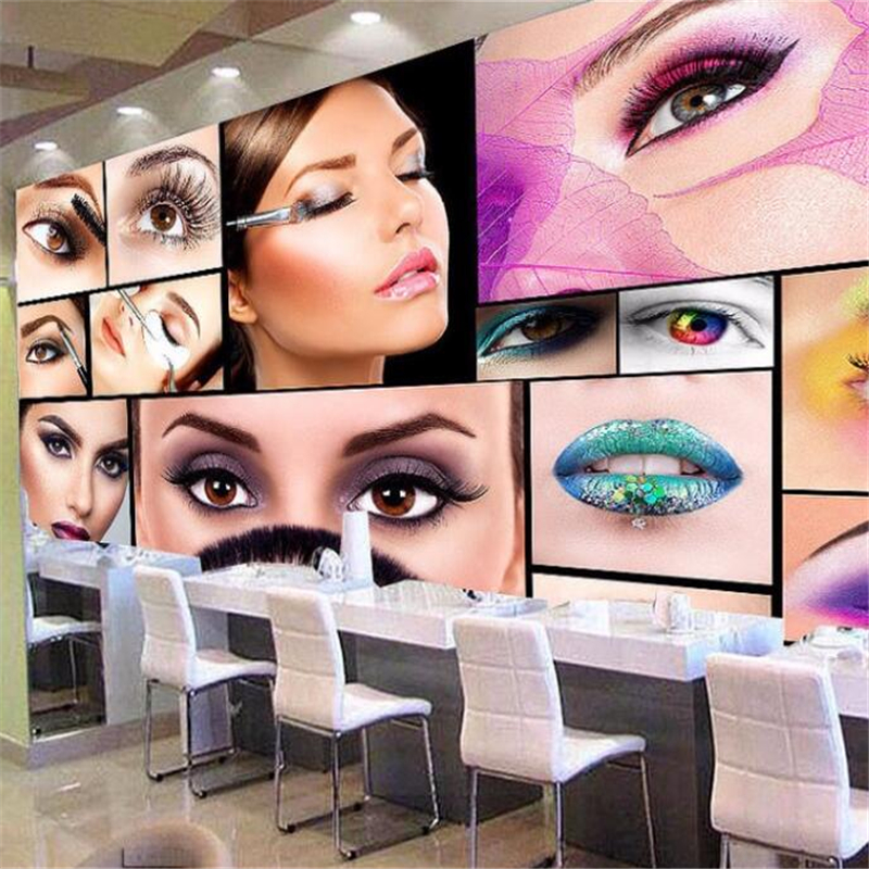 Custom photo wallpaper 3D mura - Beauty Makeup Wallpaper ulasan dan harga
