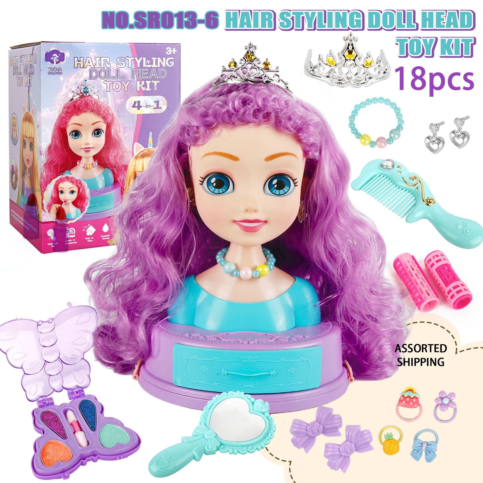 Hair Styling Doll Head Makeup  - Beauty Makeup Kids ulasan dan harga