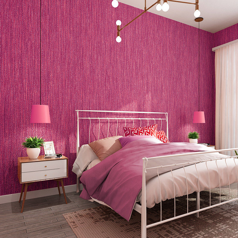 Japanese 3D Linen Striped Wall - Beauty Makeup Wallpaper ulasan dan harga