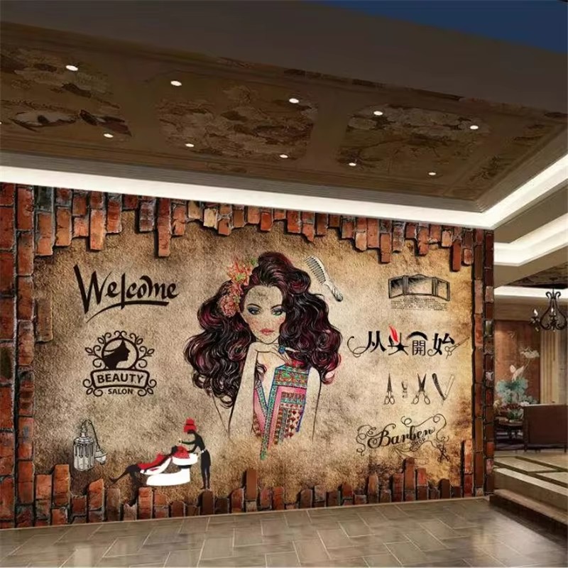 Custom wallpaper 3d murals nos - Beauty Makeup Wallpaper ulasan dan harga