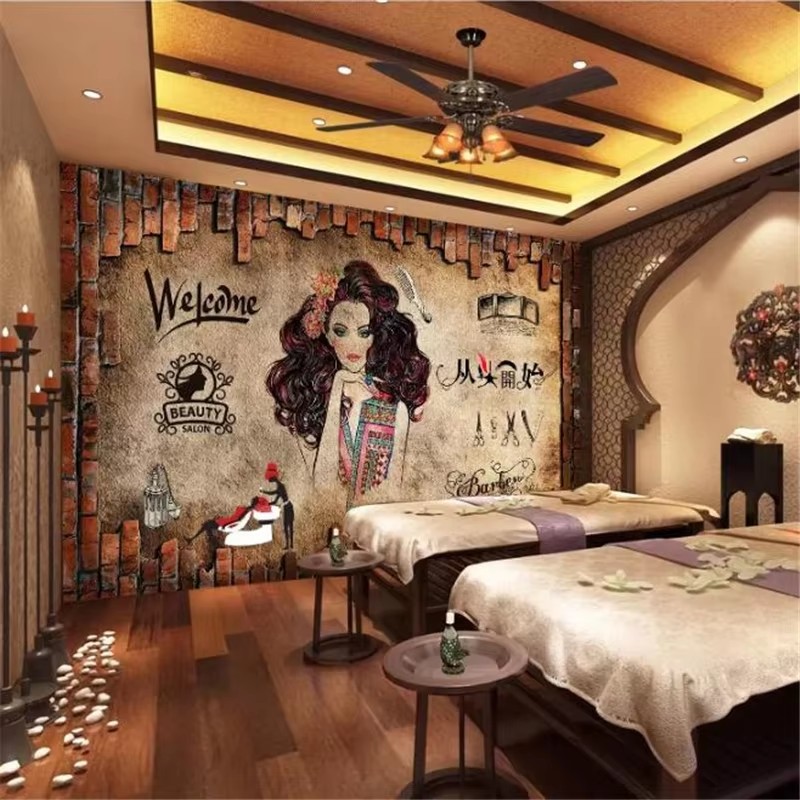 Custom wallpaper 3d murals nos - Beauty Makeup Wallpaper ulasan dan harga