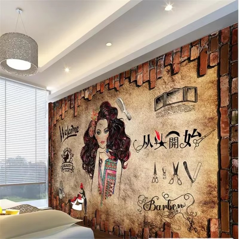 Custom wallpaper 3d murals nos - Beauty Makeup Wallpaper ulasan dan harga