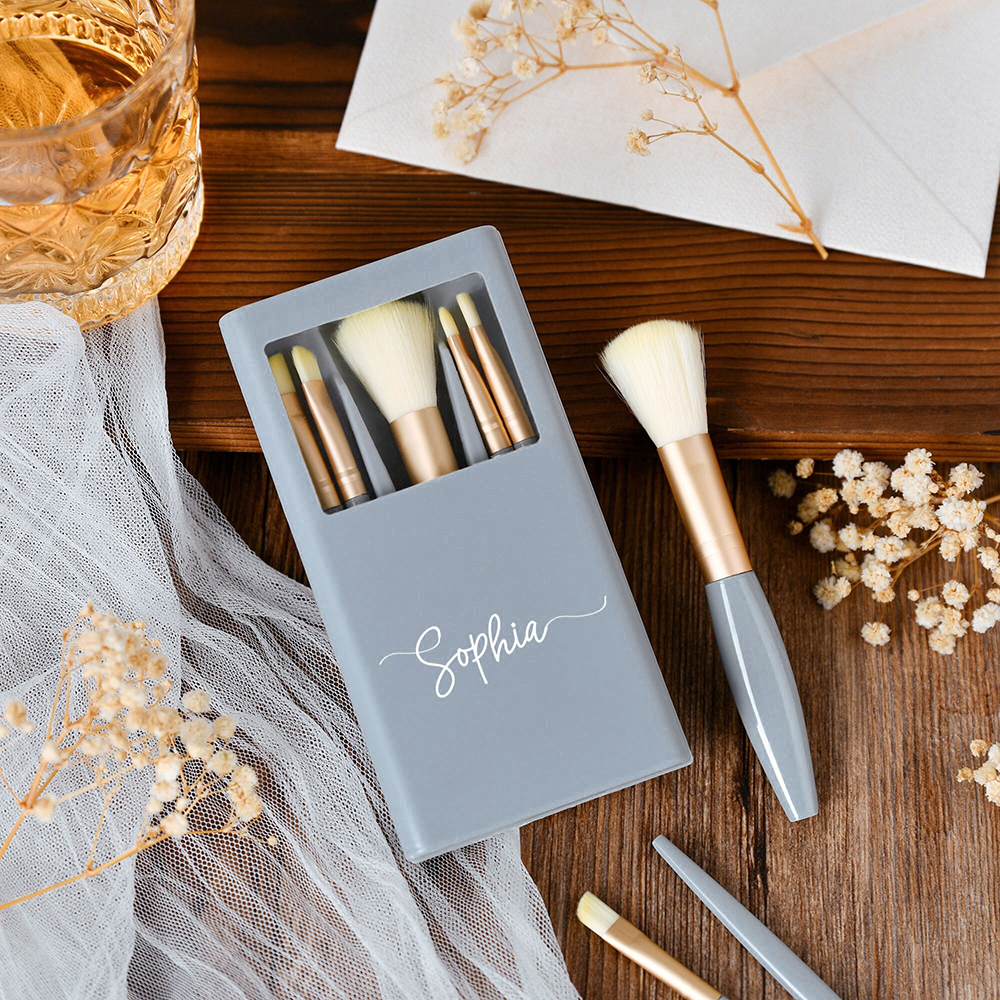 Personalized 5pc Makeup Brush  - Beauty Makeup Bridal ulasan dan harga