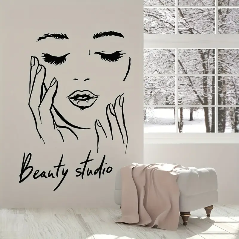 Wall Decal Featuring a Female  - Beauty Makeup Wallpaper ulasan dan harga