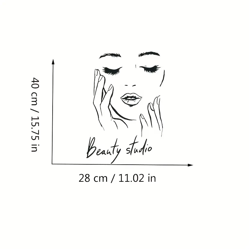Wall Decal Featuring a Female  - Beauty Makeup Wallpaper ulasan dan harga