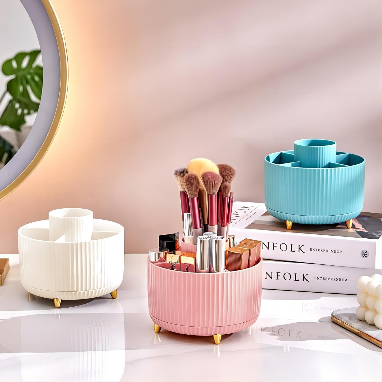 360° Rotating Makeup Tool Stor - Beauty Makeup Lipstick ulasan dan harga
