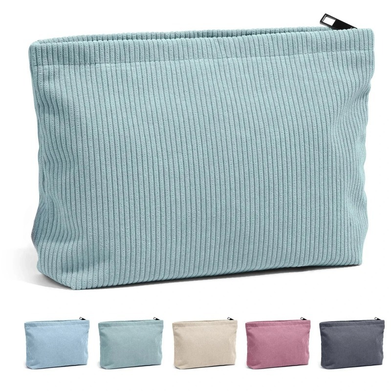 Corduroy Travel Cosmetic Bag P - Beauty Makeup Women ulasan dan harga