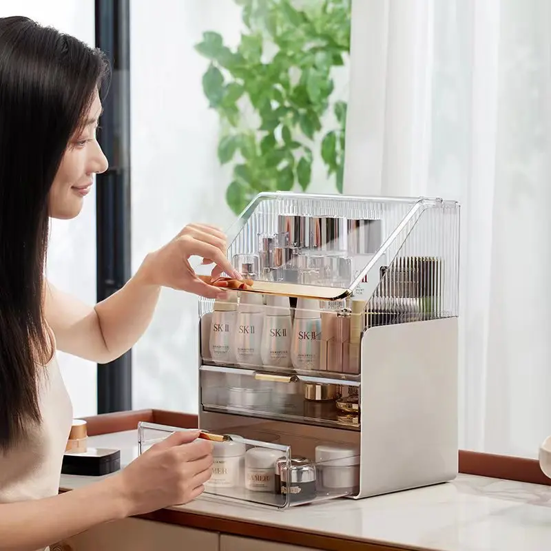 Desktop Makeup Container Drawe - Beauty Makeup Lipstick ulasan dan harga